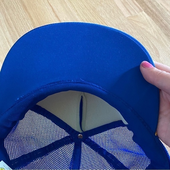 Vintage KONA Trucker Mesh Snap Back Hat Blue Gold Hawaii Gold Leaf Lapel - Picture 6 of 10